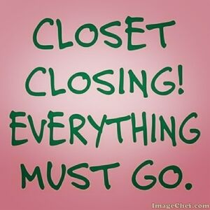 Closet Closing Sale Sign